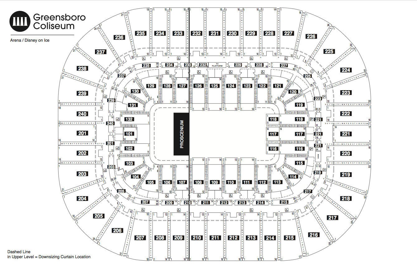 Greensboro Coliseum Seating Chart End Stage