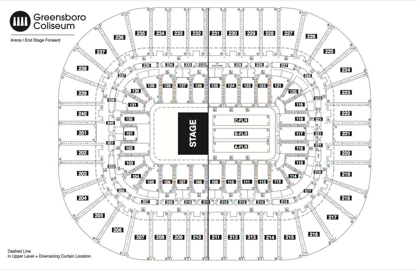 Greensboro Coliseum Seating Chart For Basketball
