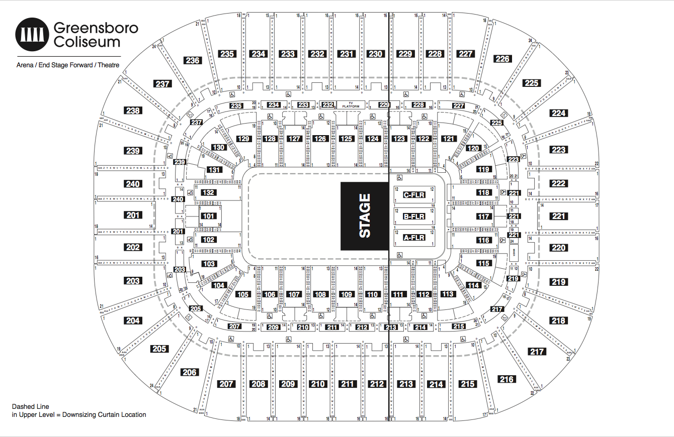 Freedom Hall Seating Chart With Rows