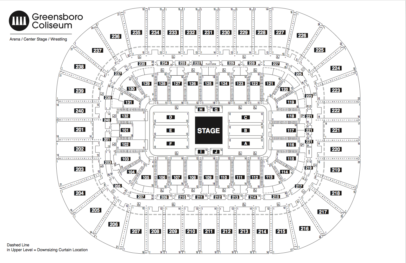 Center Stage Seating Chart